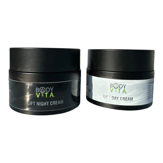 Bodyvita - LIFT DAY + LIFT NIGHT Cream - Gesichtspflege - 3er-Set inkl. Kosmetikbag Bodyvita