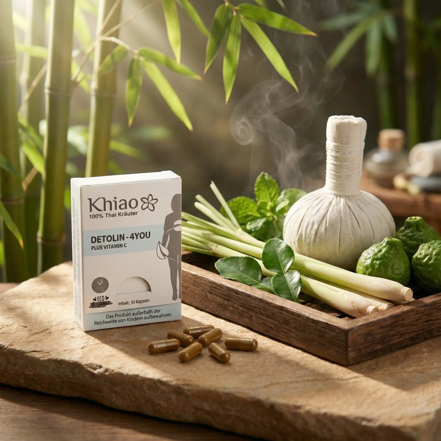 Detolin 4you - Detox Kapseln Plus Vitamin C - Entgiftung Khiao