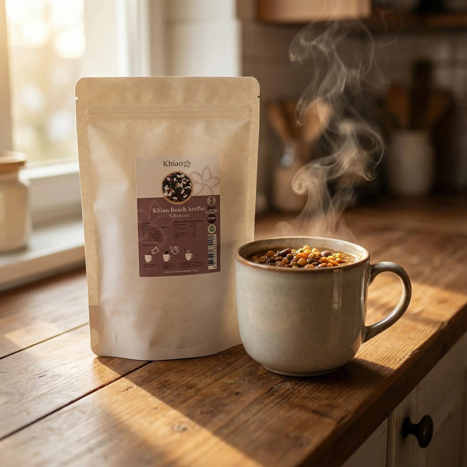 Khiao - Beach hotPot 5-Bohnen - Mahlzeitenersatz - Vegan - 16 Portionen Khiao